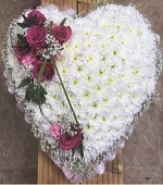 Pink Heart funerals Flowers